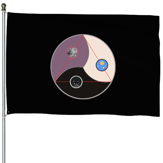 Three worlds Circle House Flags