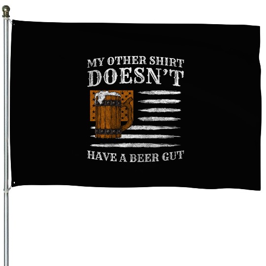 Partying Drinking Men's Evening Drunk House Flags