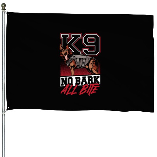 K9 Police Law Enforcement Canine K9 No Bark All House Flags
