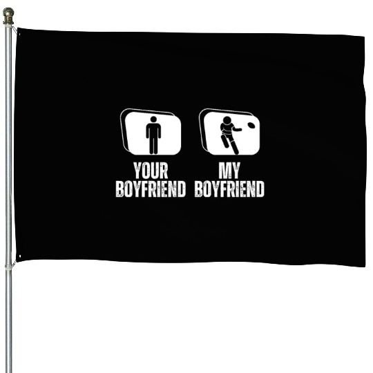 Rugby Player Your Boyfriend My Boyfriend Funny House Flags