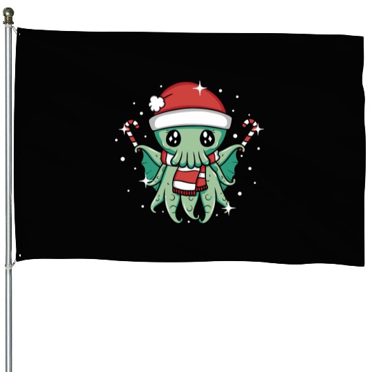 Christmas Cthulhu House Flags