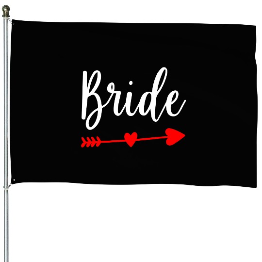 Bride Wedding Engagement Bachelorette Party House Flags