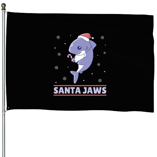 Santa Jaws House Flags