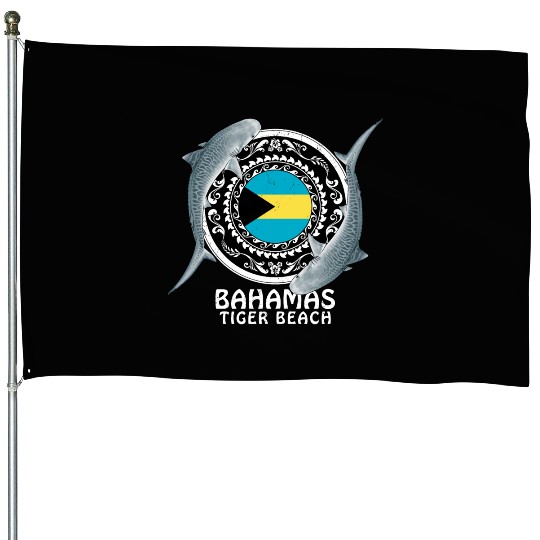 Tiger Beach Bahamas Flag Tiger Shark Bull Shark House Flags