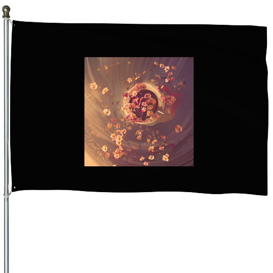 Botanical Gardens Latte House Flags