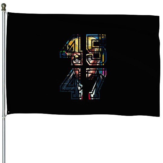 Trump 45 47 | Pop Art | American President House Flags