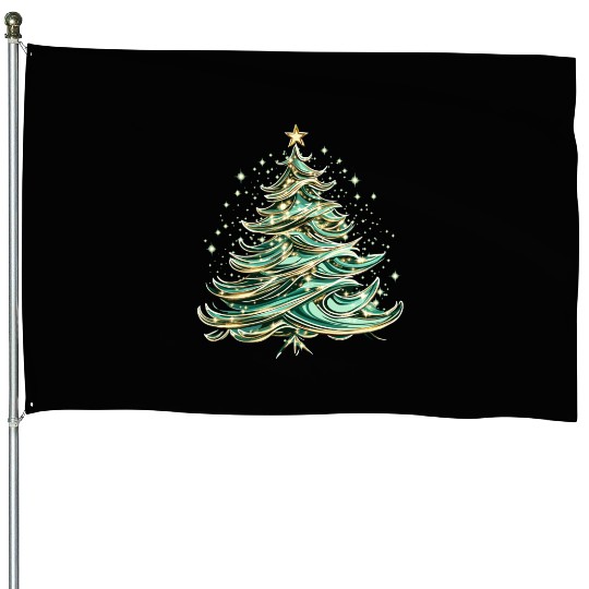 christmas tree House Flags