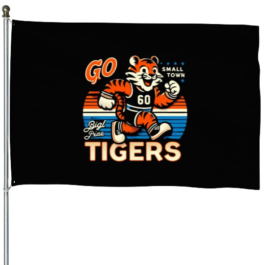 Small Town, Big Pride: Go Tigers! House Flags