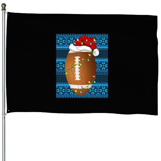 Rugby Christmas Lights House Flags