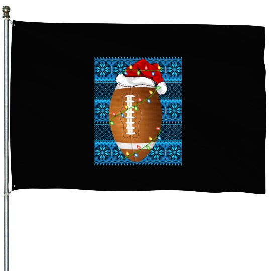 Rugby Christmas Lights House Flags