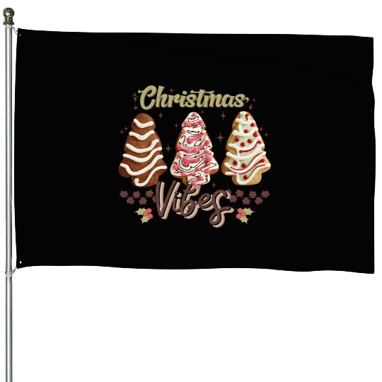Christmas Vibes House Flags