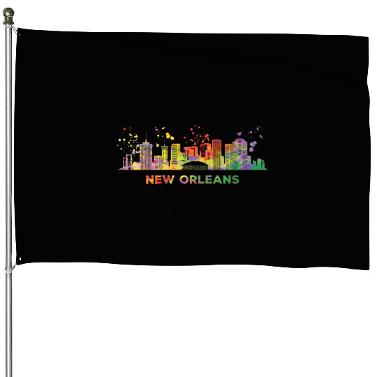 New Orleanian Skyline New Orleans House Flags