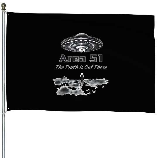 The Truth is Out There: Area 51 - Alien Invasion House Flags