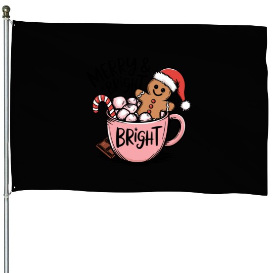 Merry Christmas, Merry Bright House Flags