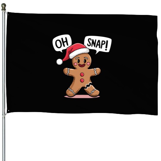 Oh Snap, Merry Christmas House Flags