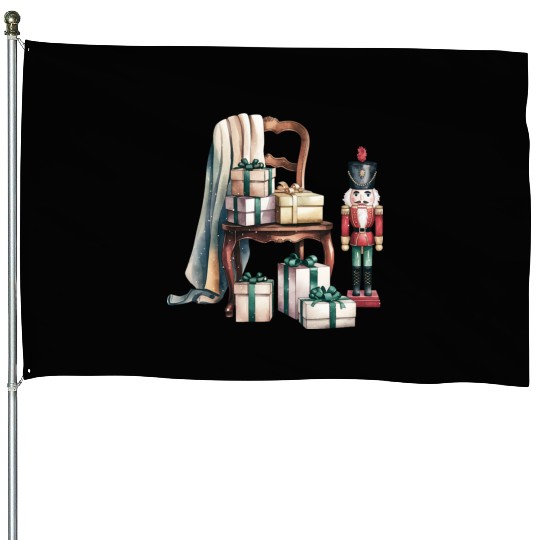 Christmas Gift, Merry Christmas House Flags