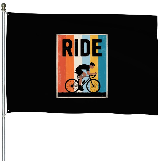 Retro Cycling House Flags | Vintage Style for Bike Lovers