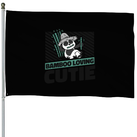 Bamboo Loving Cutie Panda Bear Friend Giant Panda House Flags