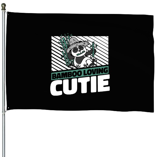 Bamboo Loving Cutie Panda Bear Friend Giant Panda House Flags