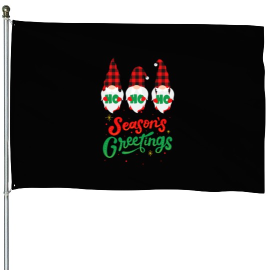 Seasons Greeting With Nome House Flags