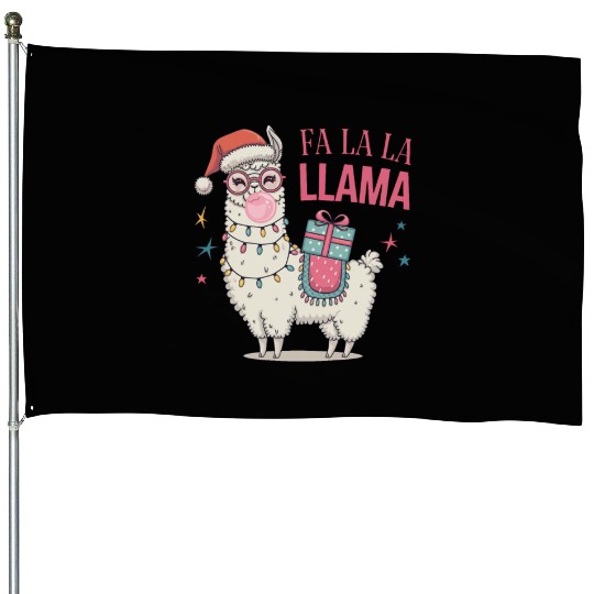 Christmas Llamas, Fa La La Llama House Flags