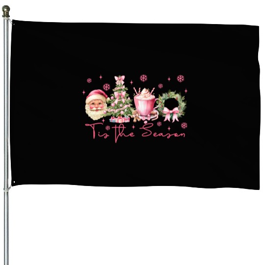 tis the season, merry christmas House Flags
