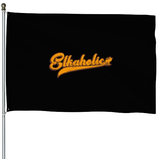 Elk Hunting Elkaholic Hunters House Flags