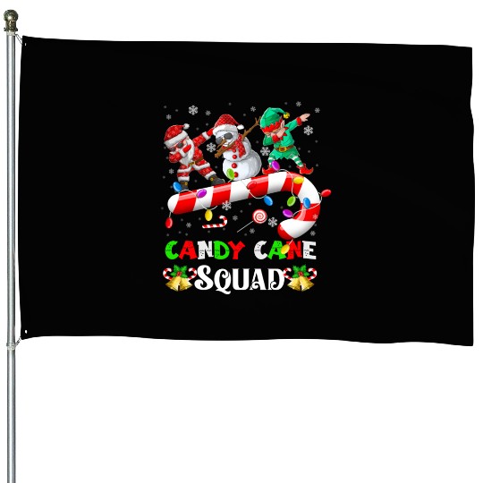 Dabbing Santa Elf Snowman Candy Cane Christmas House Flags