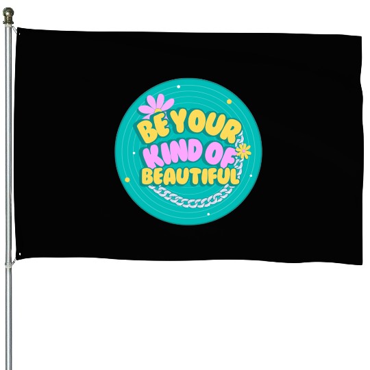 Green and Yellow Creative Retro Quotes House Flags