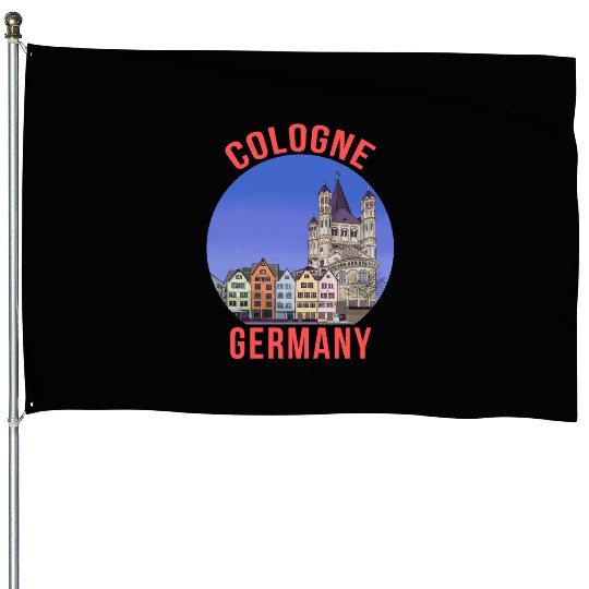 Cologne Germany House Flags