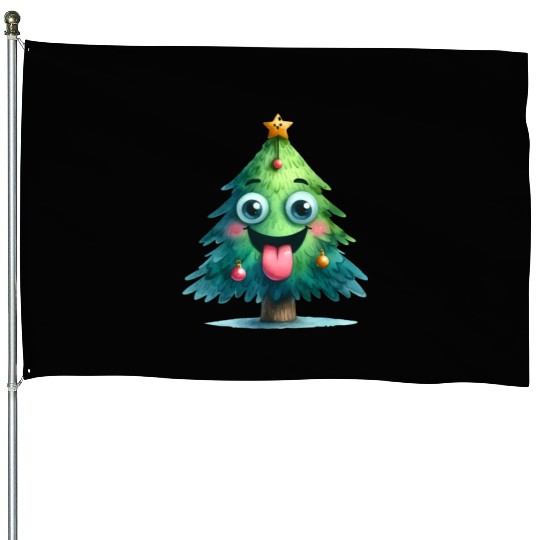 Christmas Tree, Merry Christmas House Flags
