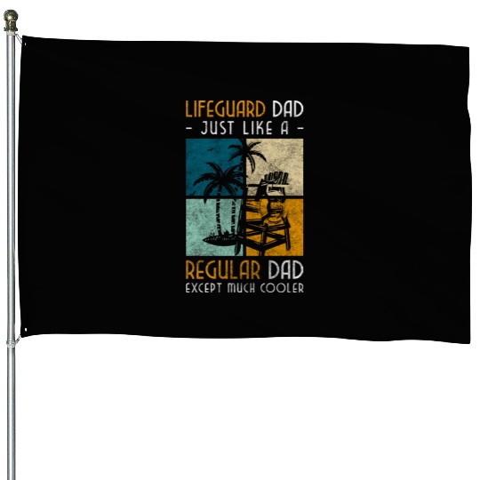 Lifeguard Edge Of The Pool Swimming House Flags