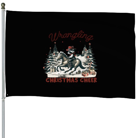 Merry Christmas Tree, Christmas Vintage House Flags
