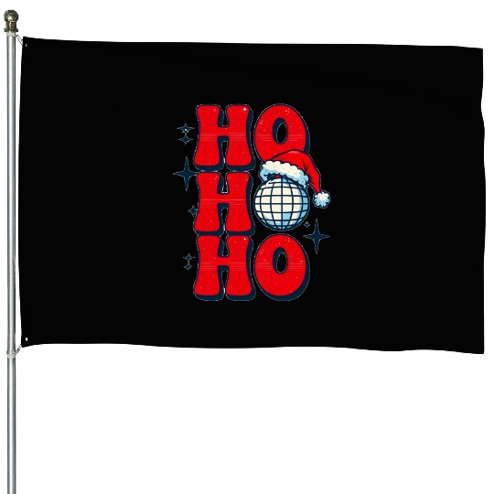 christmas funny, santa ho ho ho, christmas ,santa House Flags