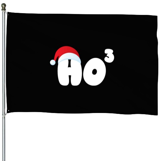 Ho Cubed Funny Christmas Math Teacher Ho Ho Ho House Flags