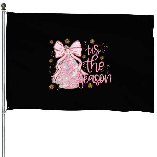 Tis The Season, Merry Christmas House Flags