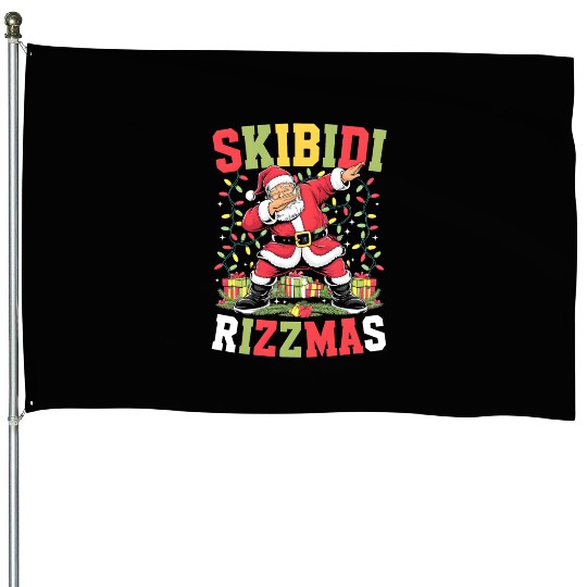 Rizz Christmas Santa Gen Alpha Skibidi Rizzmas House Flags