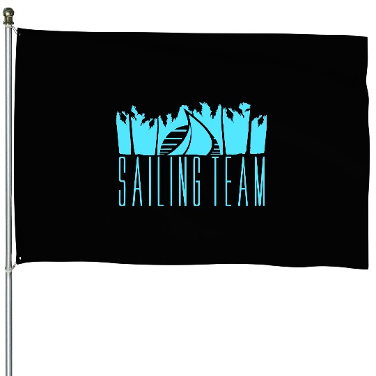 Sailing Team Ship Sun Palm Trees Sunset Sunrise House Flags