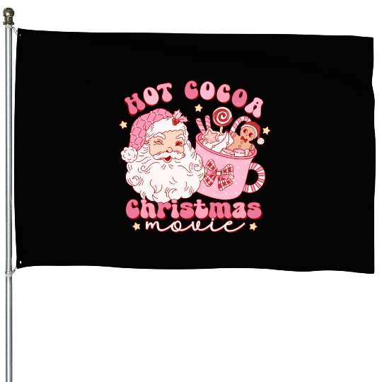 Hot cocoa Christmas movie House Flags