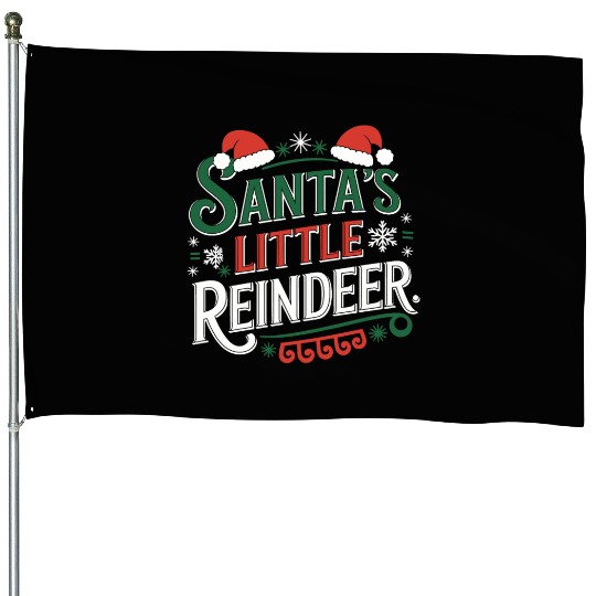 little reindeer House Flags