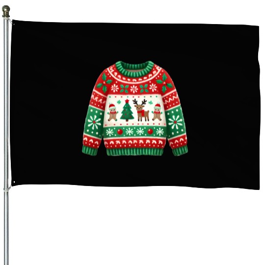 Merry Christmas, Christmas Vintage House Flags