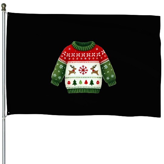 Merry Christmas, Christmas Vintage House Flags
