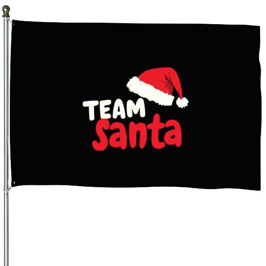 Team Santa Santa Claus Christmas Santa Claus House Flags