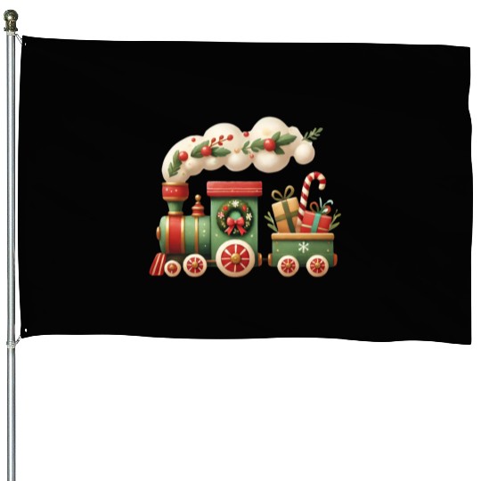 Merry Christmas, Christmas Vintage House Flags