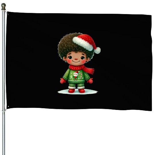 Merry Christmas, Christmas Vintage House Flags