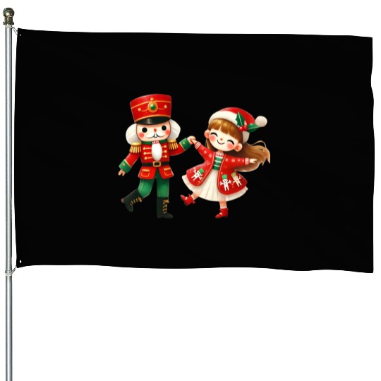 Merry Christmas, Christmas Vintage House Flags
