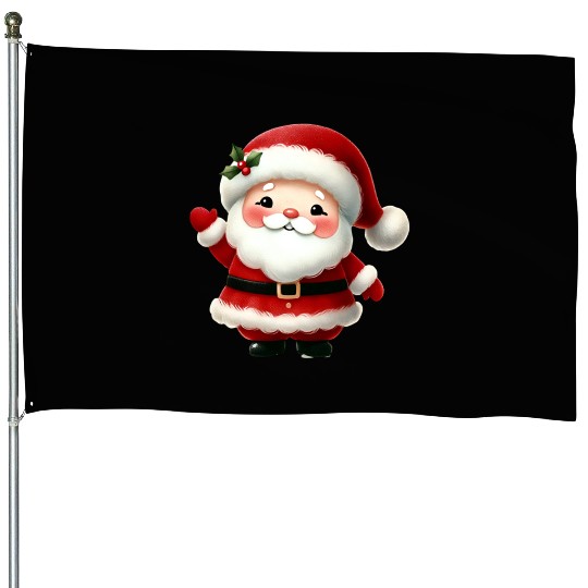 Santa Christmas, Christmas Retro House Flags