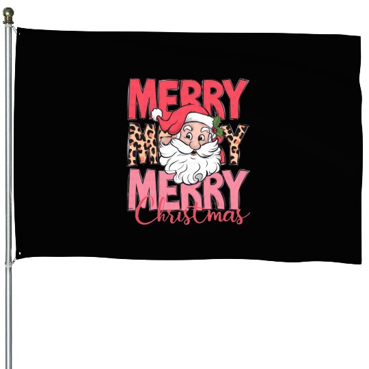 Discover Merry Christmas, Christmas Retro House Flags