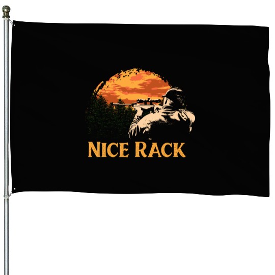 Nice Rack Deer Hunting Elk Hunter Animal Stalking House Flags