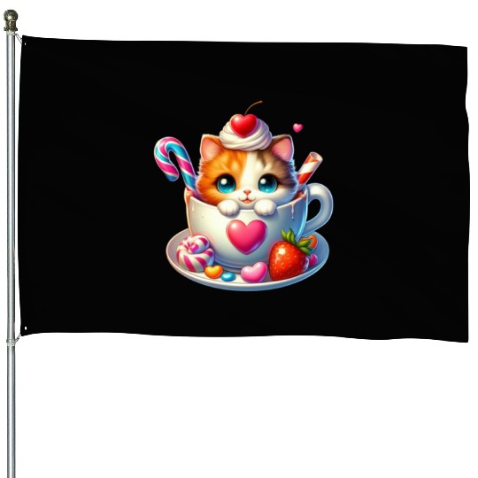 Valentines Day, Valentine Retro House Flags